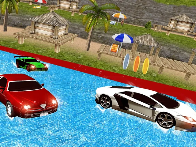 Water Slide Car Racing adventure 2020