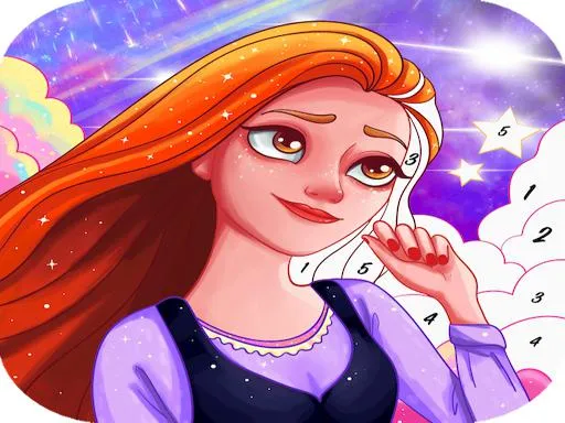 Kızlar için Prenses boyama oyunu - Paint Color Boo