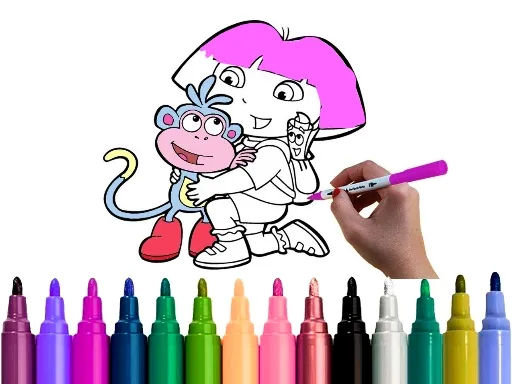 Dora Renk Boya Eğlence Zamanı