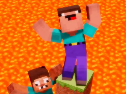 Noob vs Pro Ama Zemin Lav Minecraft