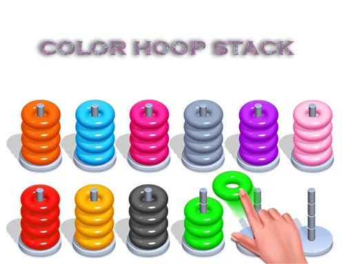 Color Hoop Stack - Sıralama Bulmacası