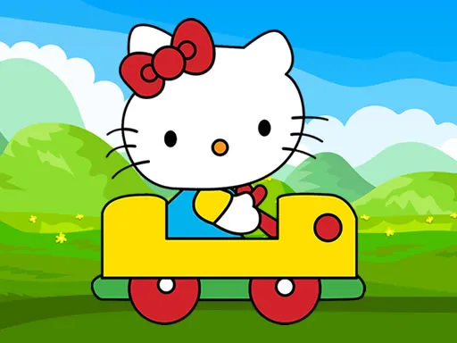 Hello Kitty Araba Yapboz