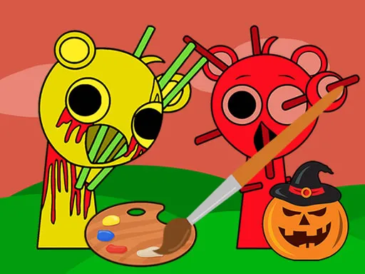 Halloween Sprunki Boyama Kitabı