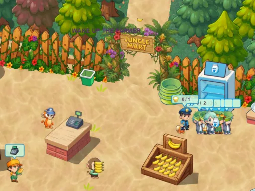 Jungle Mart idle oyunu
