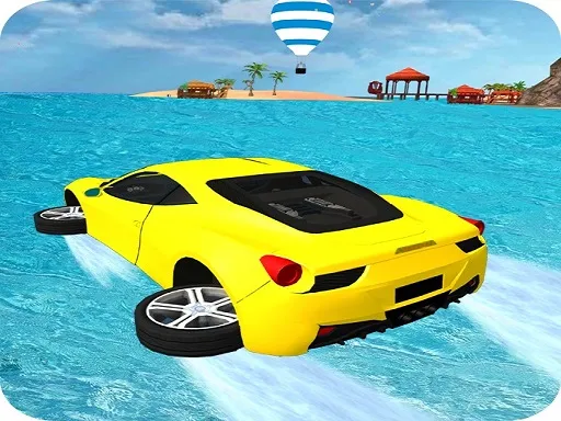 Su Sörf Araba Stunt Oyunu 3D