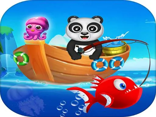 Fisher Panda Balık Tutma Oyunları Çocuklar İçin