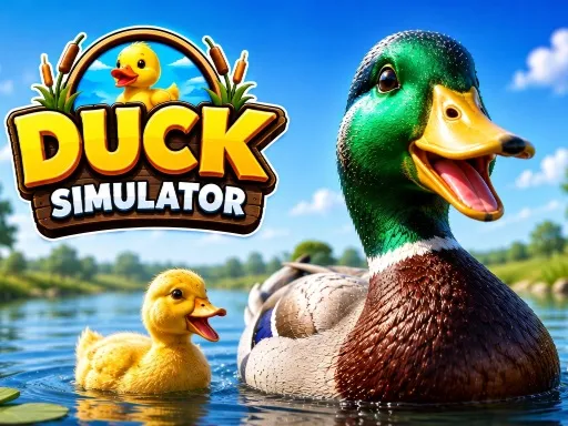 Duck Family Simulator Animal Games — Su yüzünde oynanan eğlenceli simülasyon, canlı ördekler ve doğal manzara.