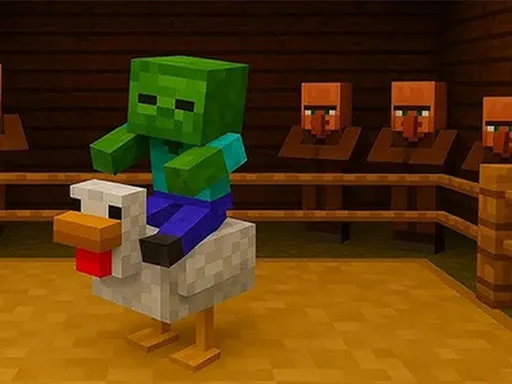 Chicken Jockey hidden lava chicken