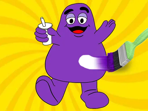 Grimace Shake Boyama Kitabı