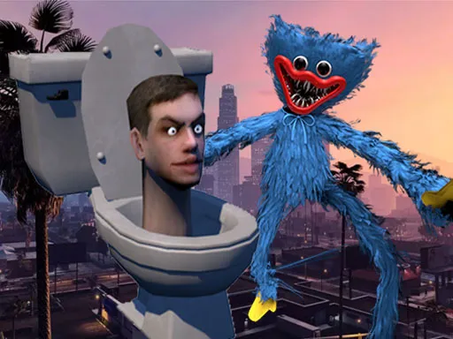 Huggy Wuggy Fight Skibidi Tuvalet