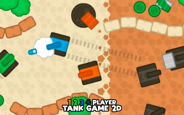 1 2 3 4 Player Tank Game 2D