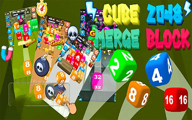 2048 Cube Merge Block