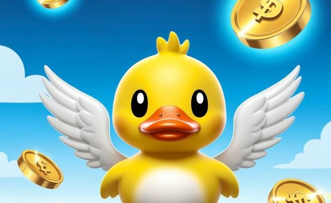 A Duck Collecting Coins