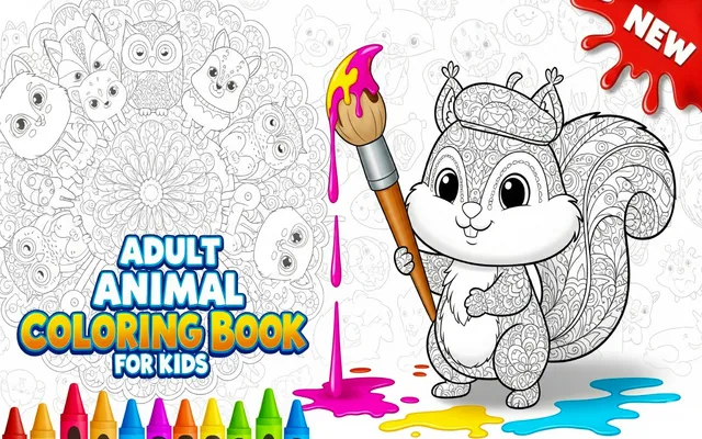 Adult Animal Coloring Book for Kids