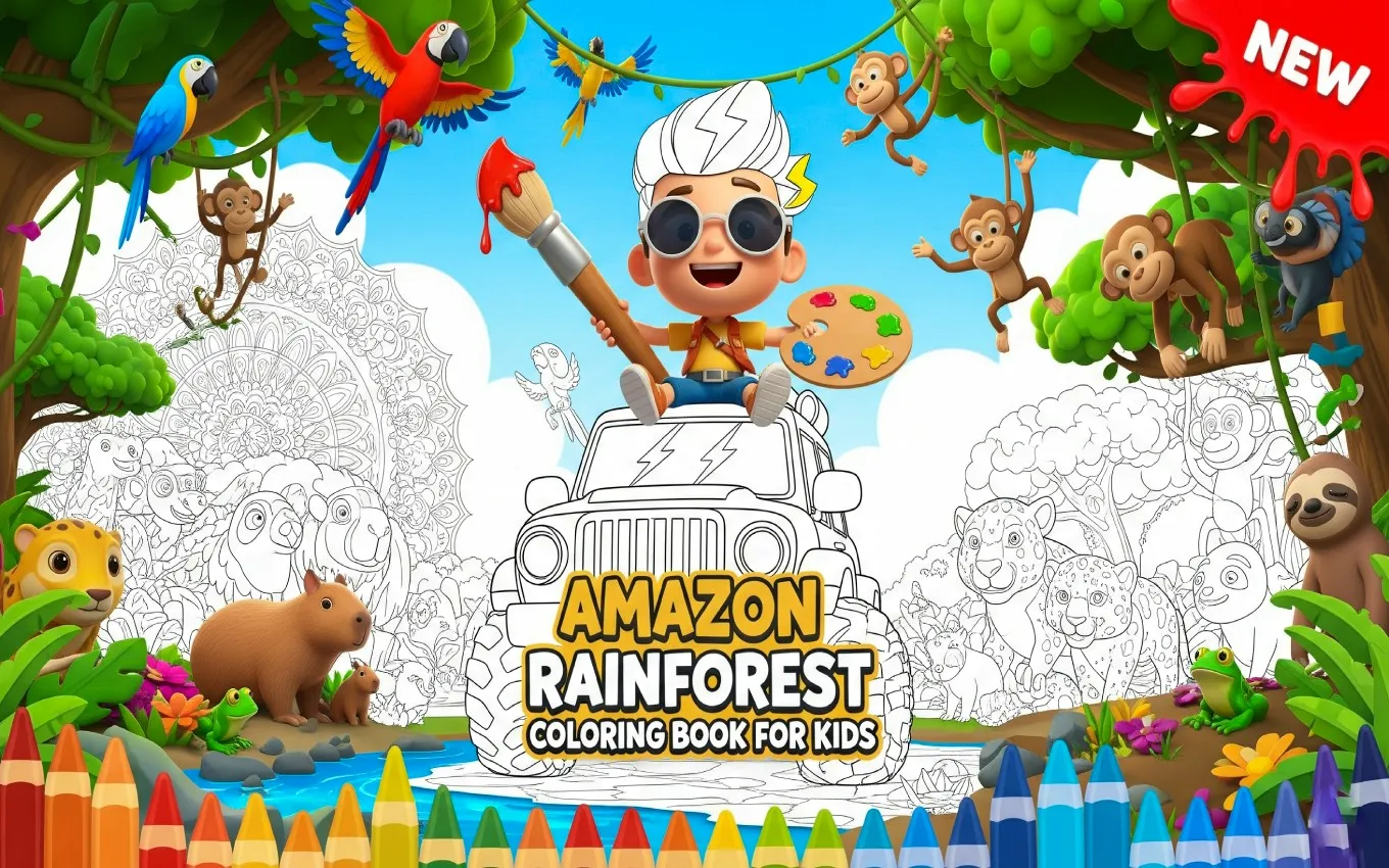 Amazon Yağmur Ormanı Renk Kitapçığı
