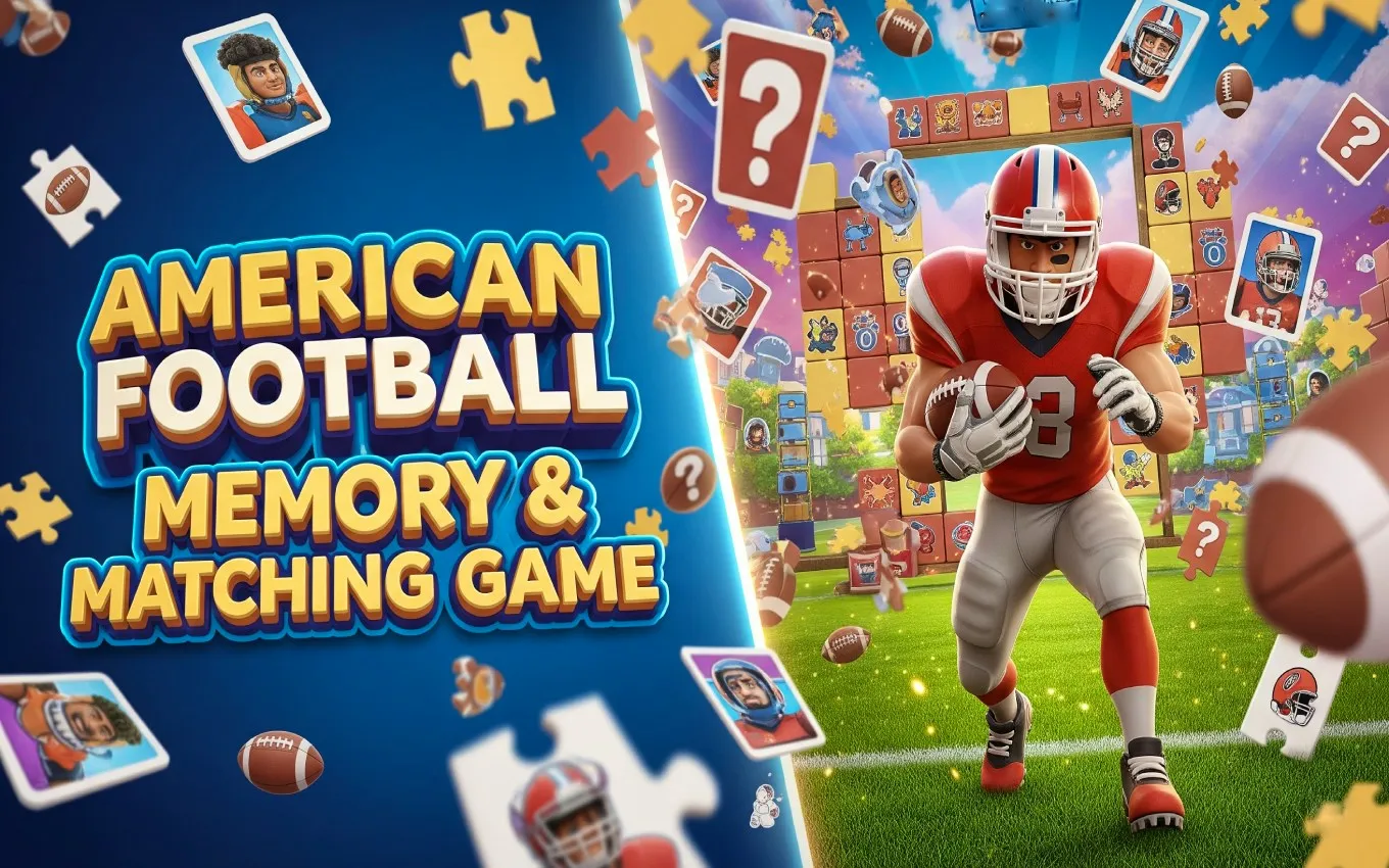 American Football Memory & Matching Game