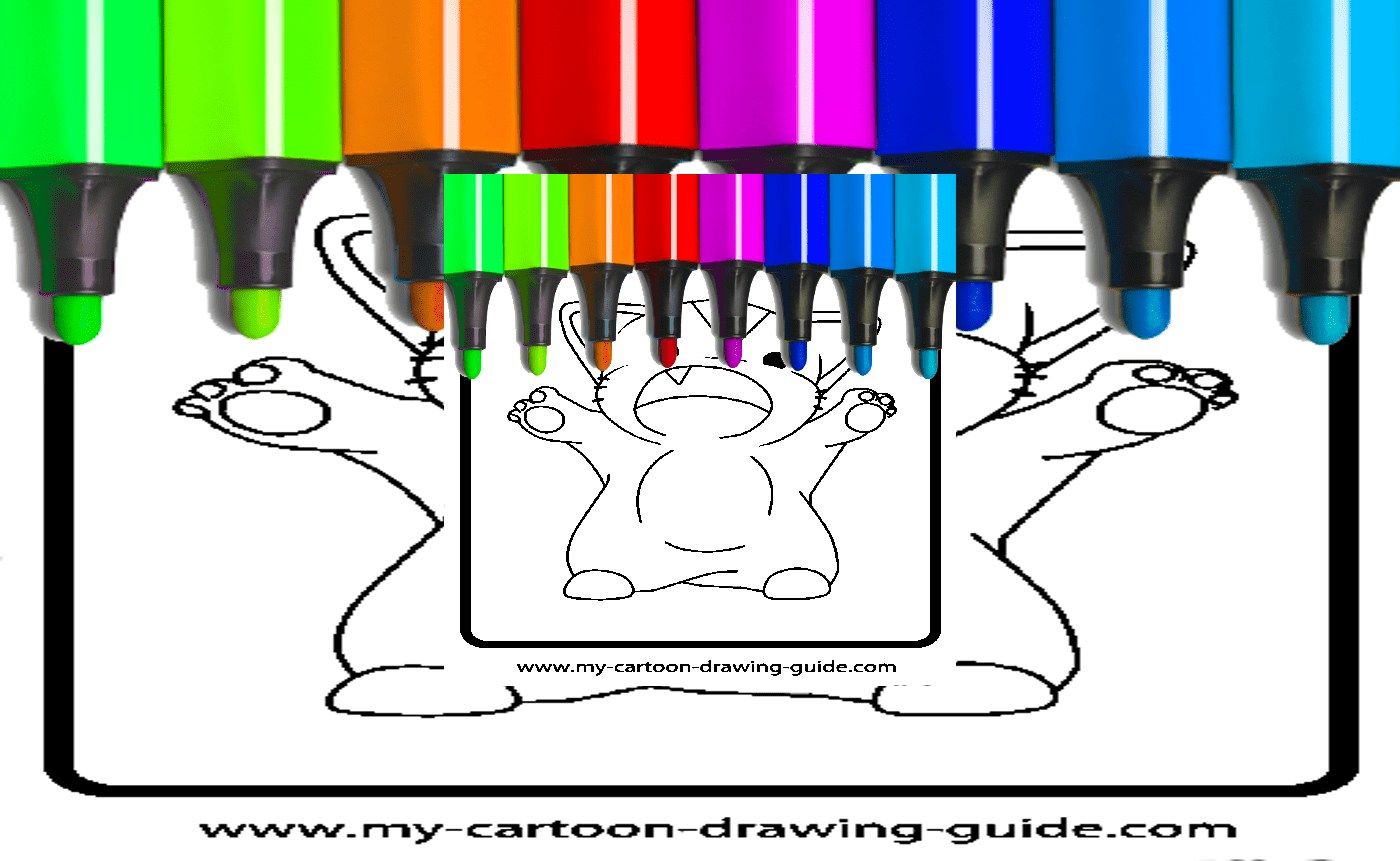 Anime Cat Girl Coloring Pages