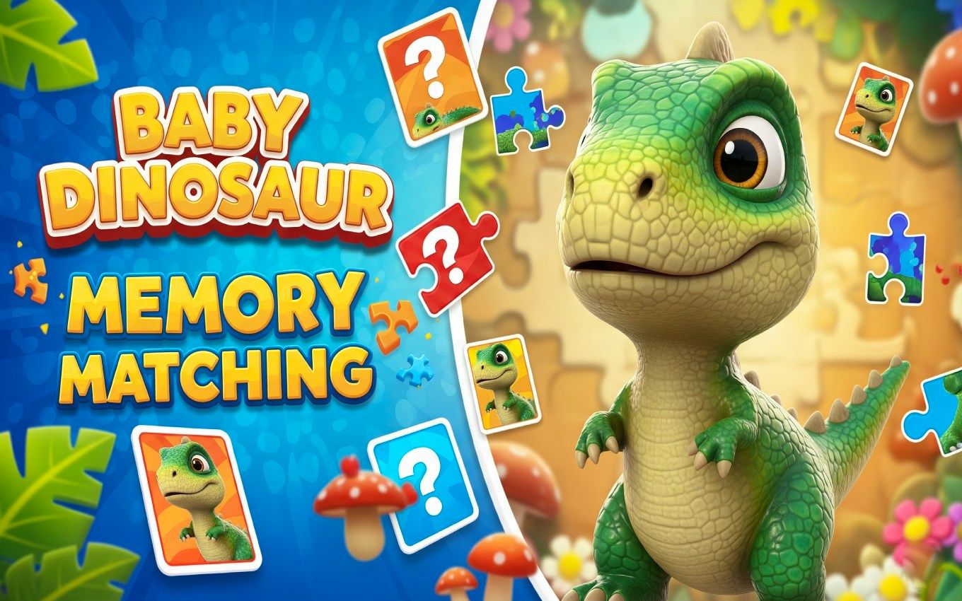 Baby Dinosaur Memory Matching