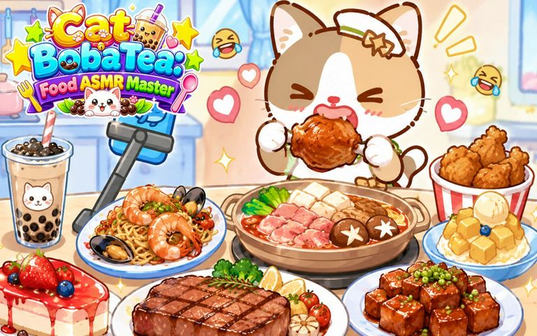 Cat Boba Tea: Food ASMR Master
