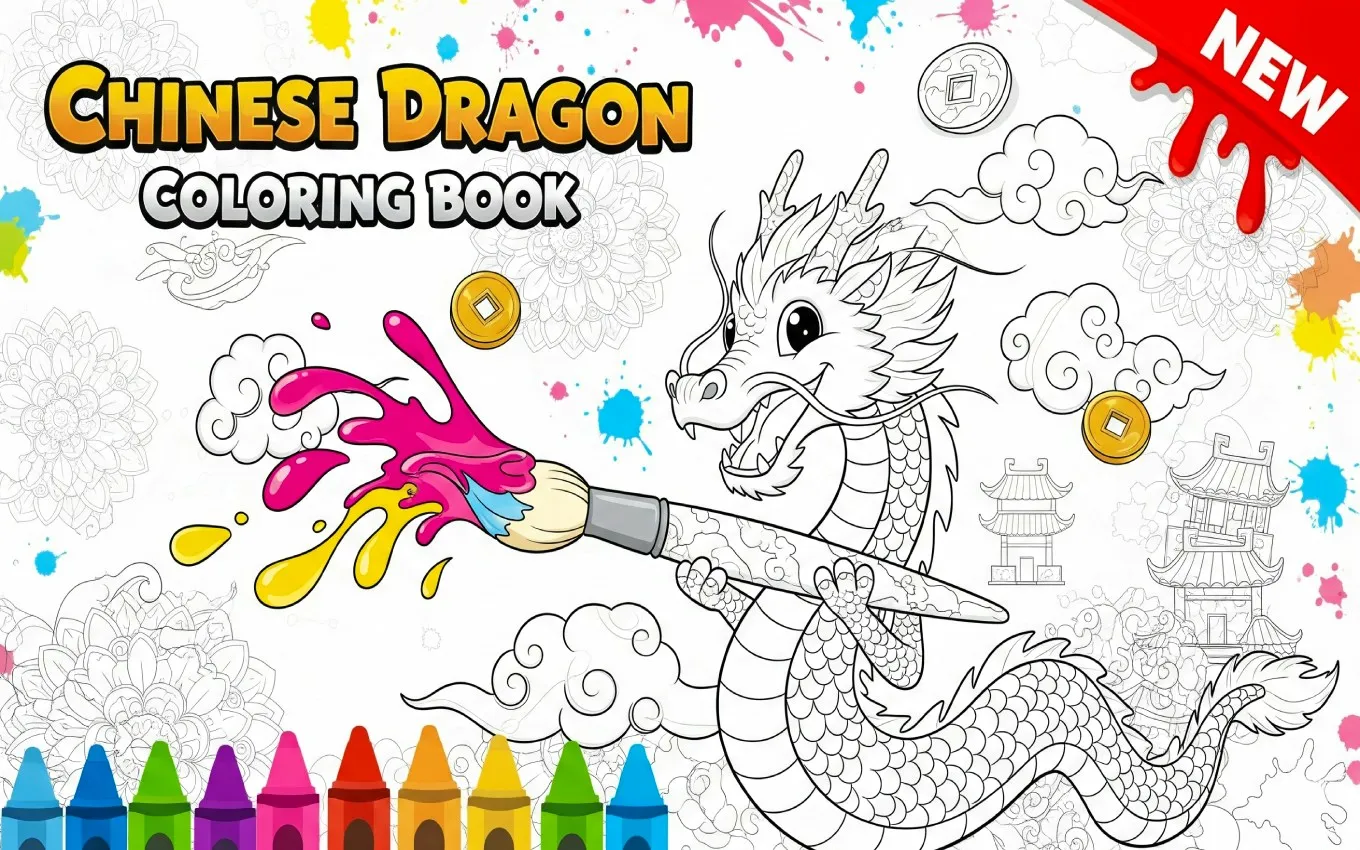 Chinese Dragon Coloring Book