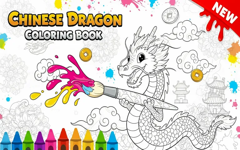 Chinese Dragon Coloring Book