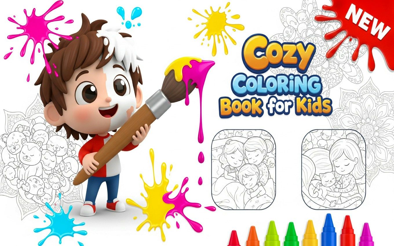 Cozy Coloring Book for Kids