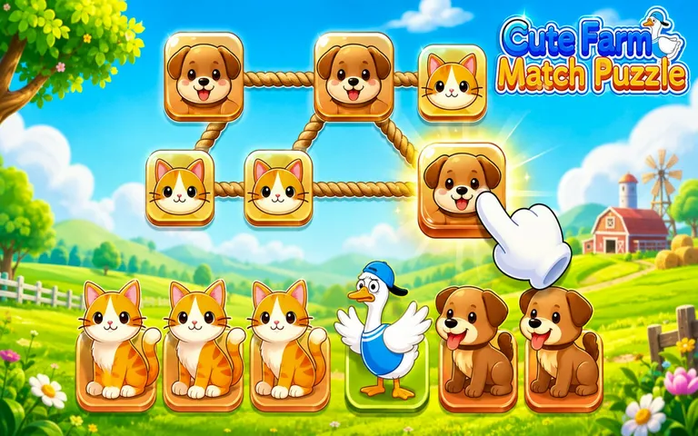 Cute Farm Match Puzzle