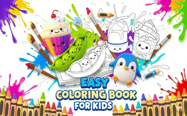 Easy Coloring Book for Kids