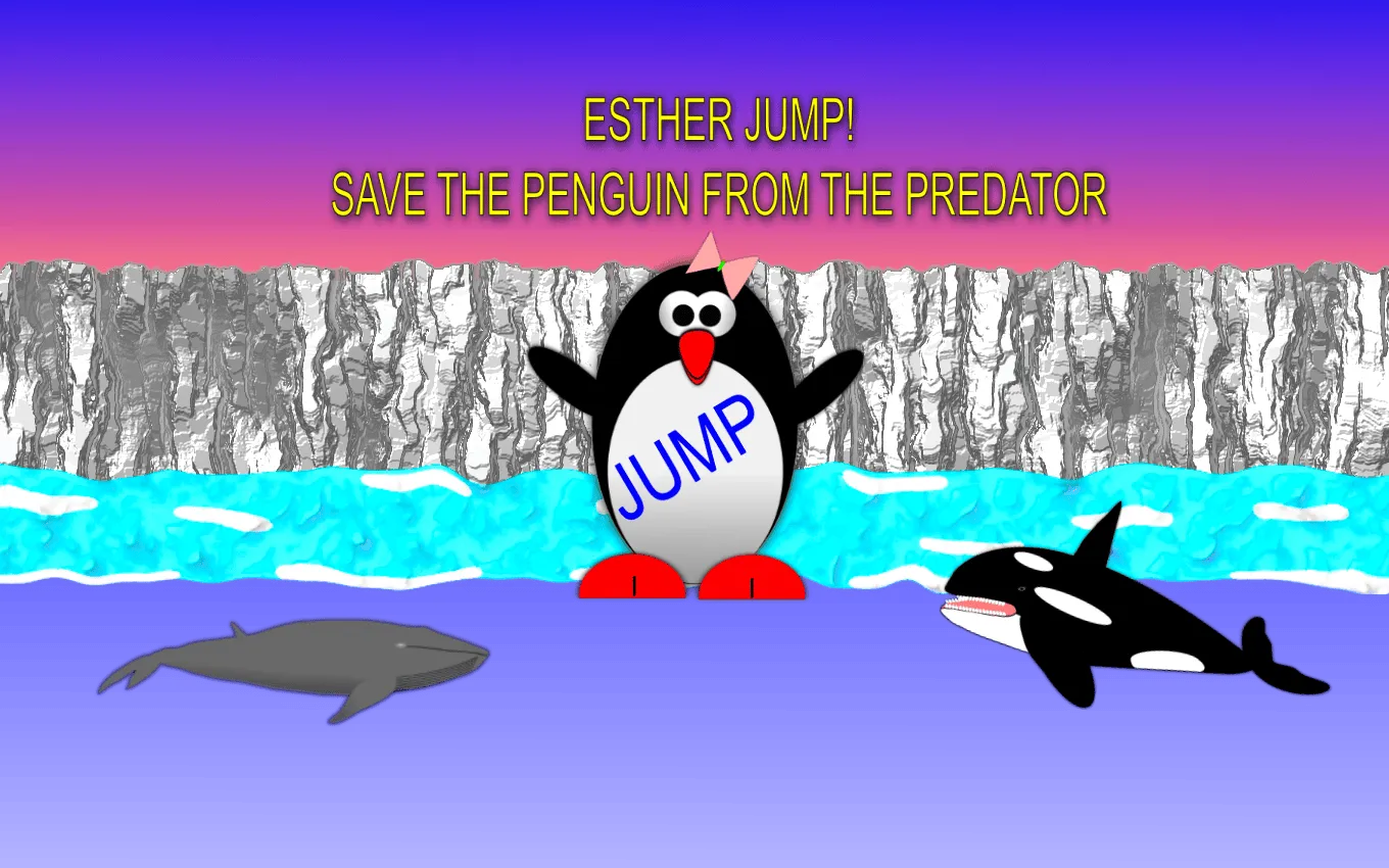 Esther the Penguin. Jump!