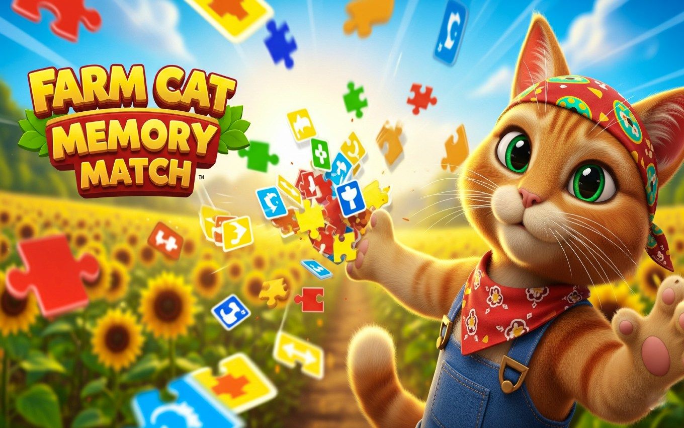 Farm Cat Memory Match