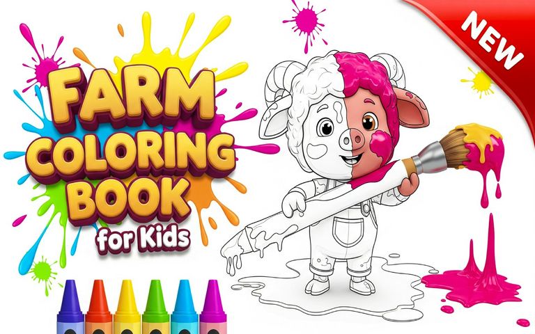Farm Coloring Book for Kids