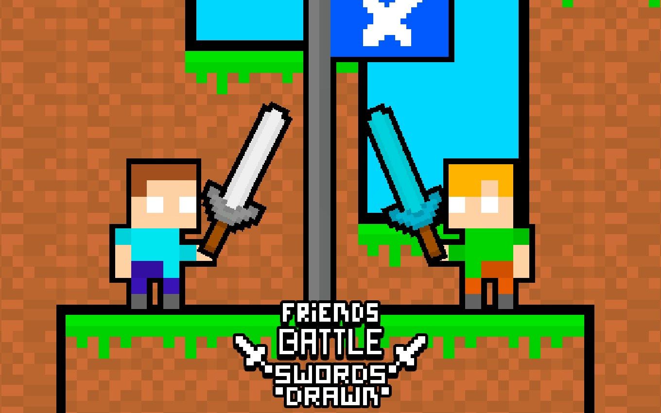 Friends Battle Swords Drawn