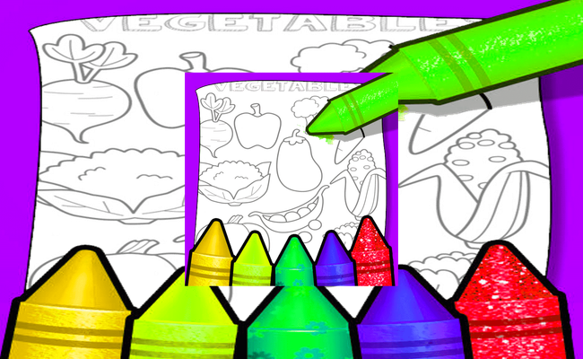 Fruits And Vegetables Coloring For Kids Printable