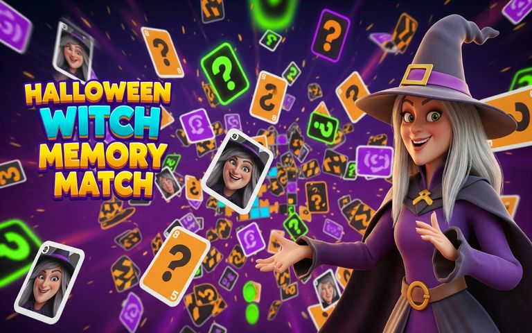 Halloween Witch Memory Match