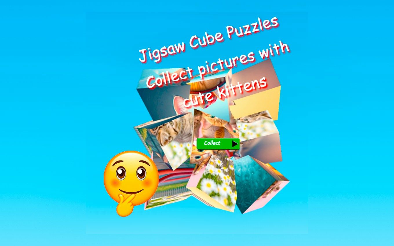 Jigsaw Cube Puzzles Collect Pictures with Cute Kittens