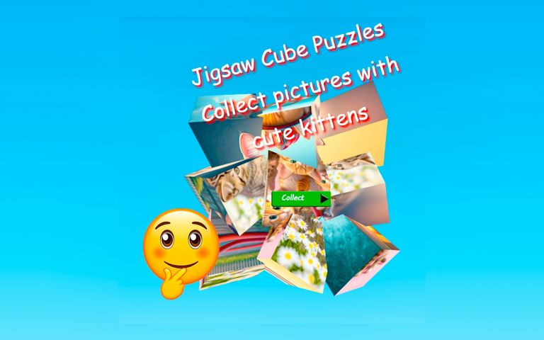 Jigsaw Cube Puzzles Collect Pictures with Cute Kittens