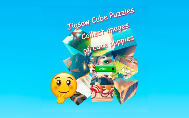 Jigsaw Cube Puzzles Collect Pictures with Cute Puppies