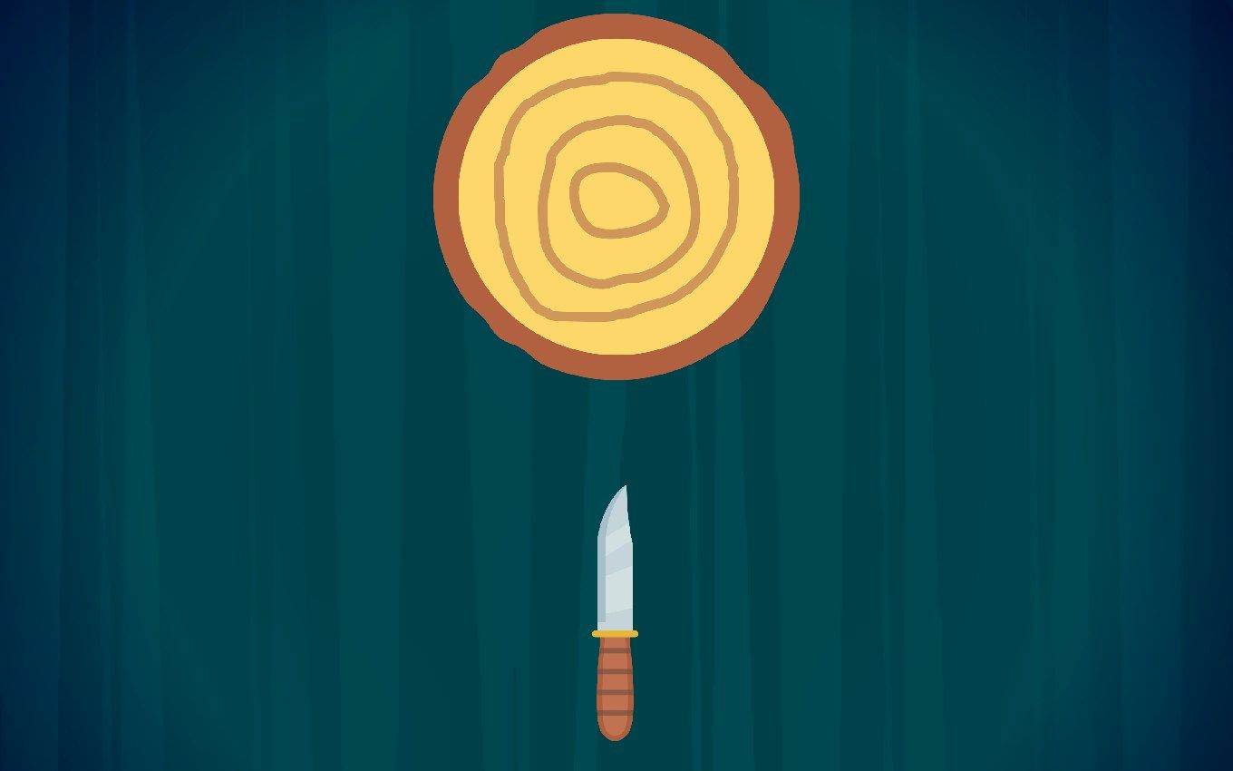 Log and Knife 2D