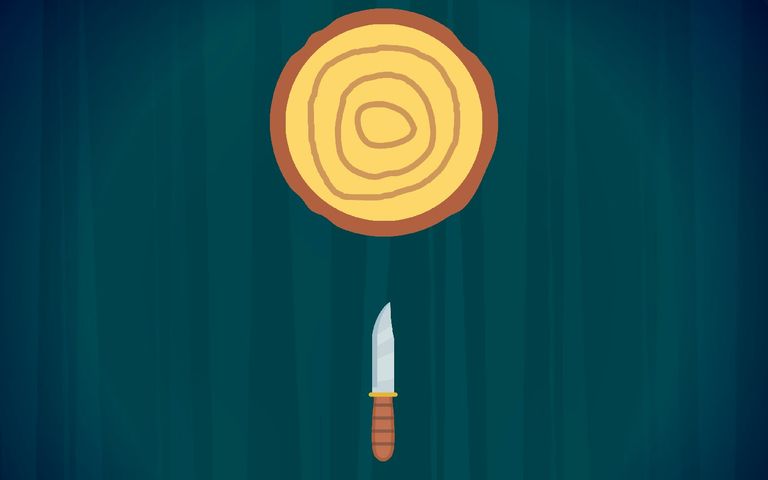Log and Knife 2D