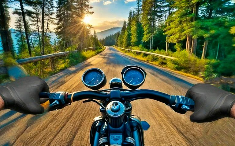 Motorcycle Racer. Road Mayhem