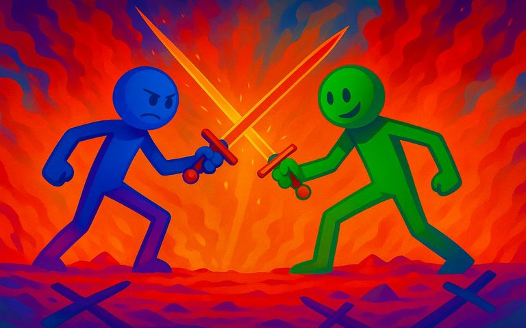 Obby Stickman - On Swords