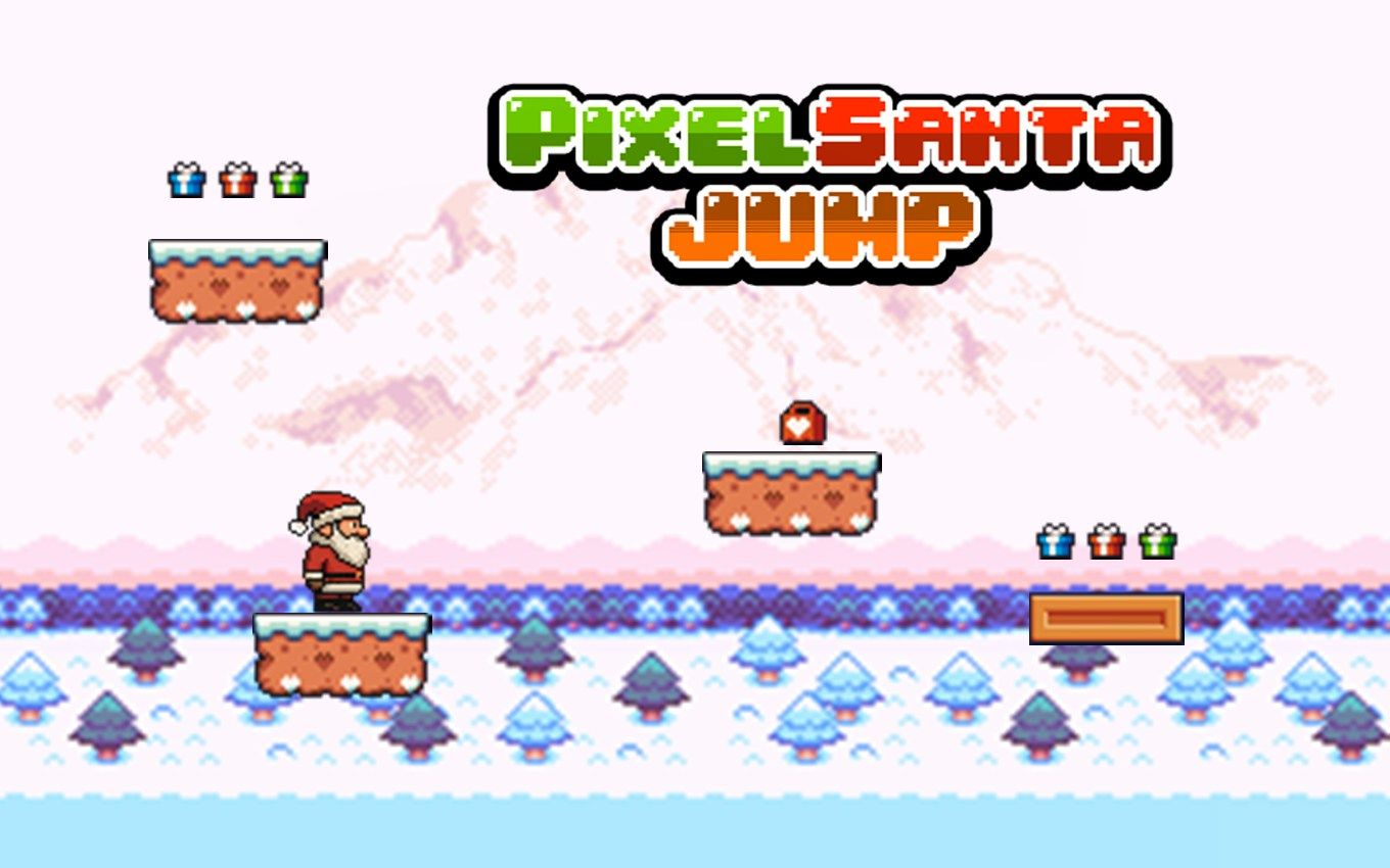 Pixel Santa Jump