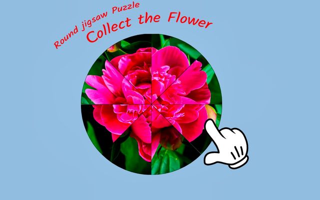 Round Jigsaw Puzzle - Çiçeği Topla