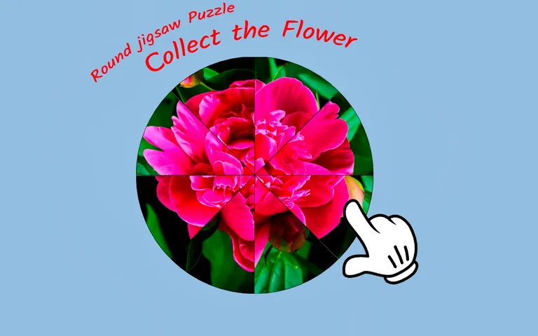 Round Jigsaw Puzzle - Çiçeği Topla