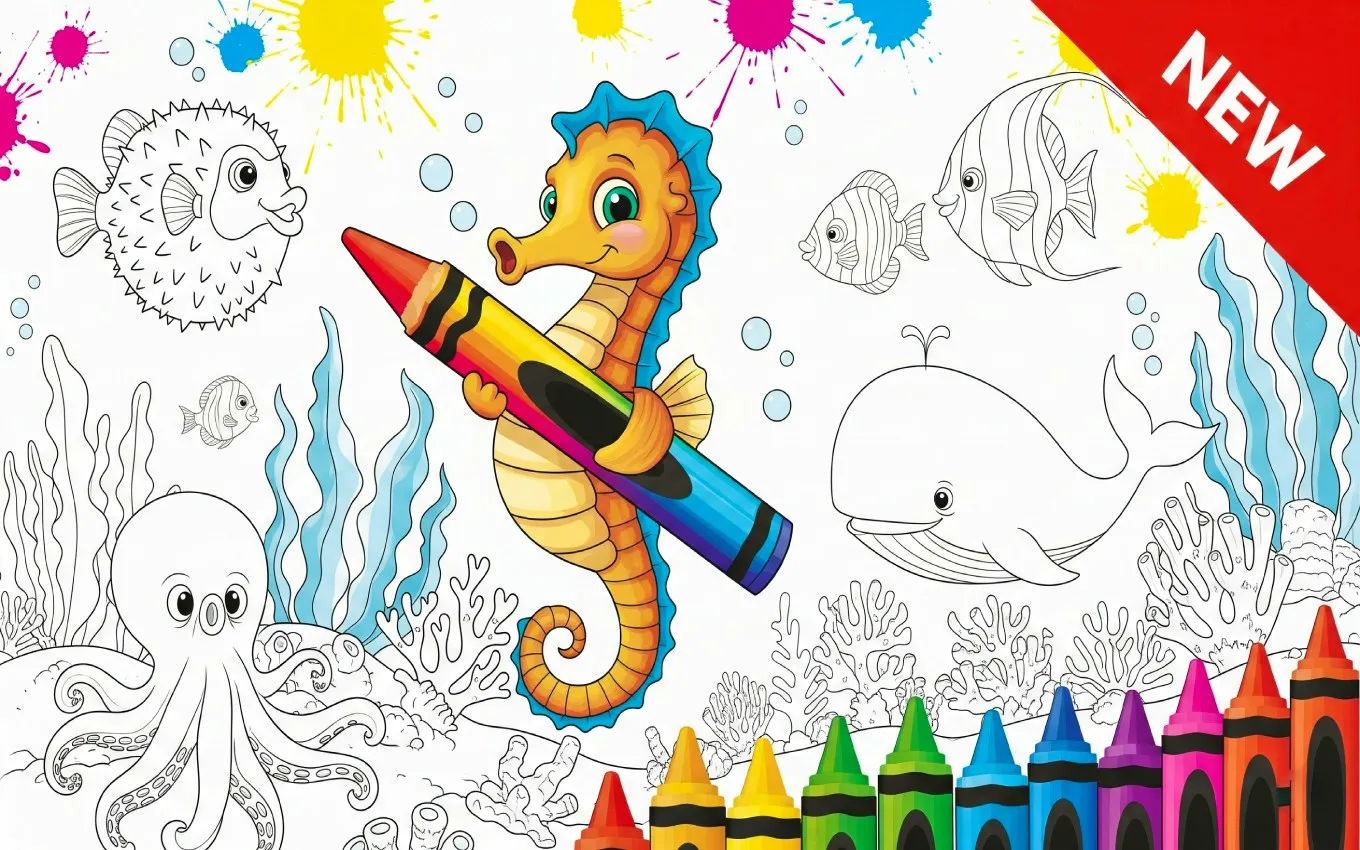 Sea Animal Coloring Book