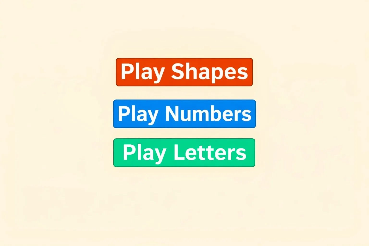 Shapes Numbers Letters