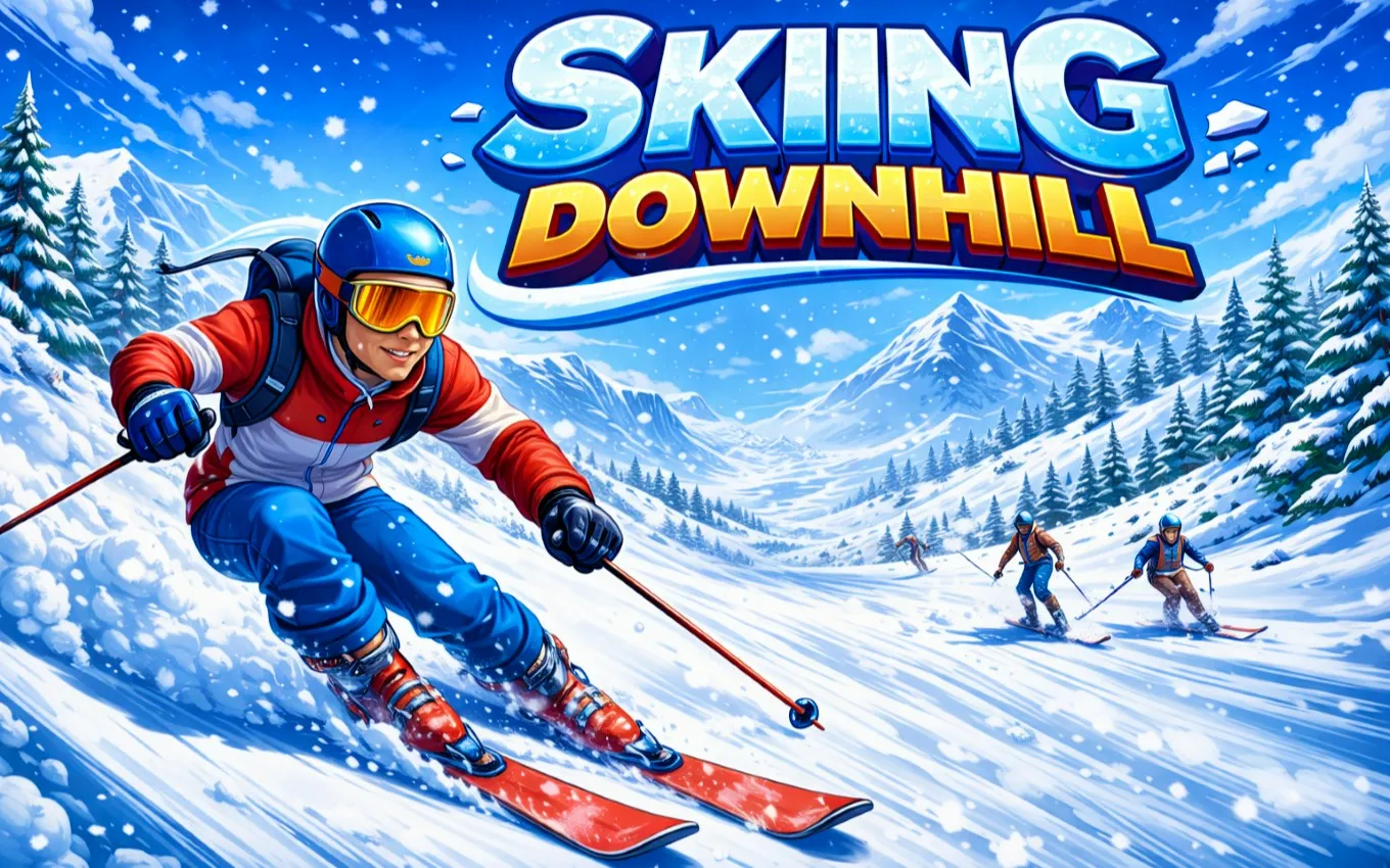 Skiing Downhill