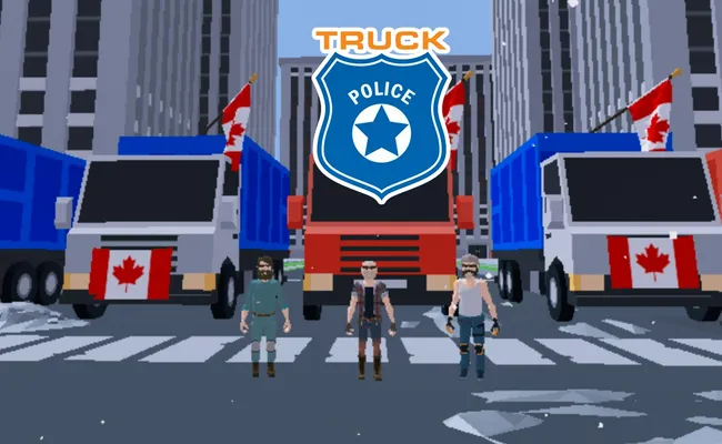 Truck and Police