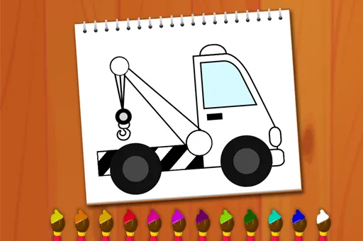 Coloring Book Excavator Trucks