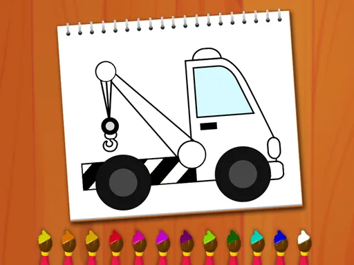 Coloring Book Excavator Trucks